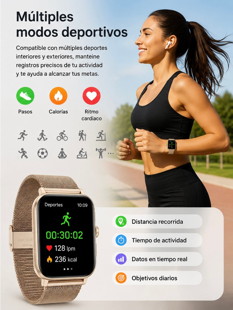 KESHUYOU 2025 – Reloj Inteligente con Pantalla HD de 2,01